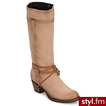 Café Noir BUTY SINETTE BEŻ - Kozaki Buty Moda