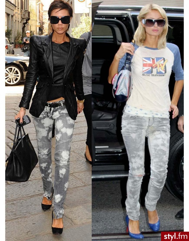 Victoria Beckham i Paris Hilton - Moda uliczna Inne Moda
