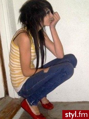 EMO Alternatywne Średnie Fryzury