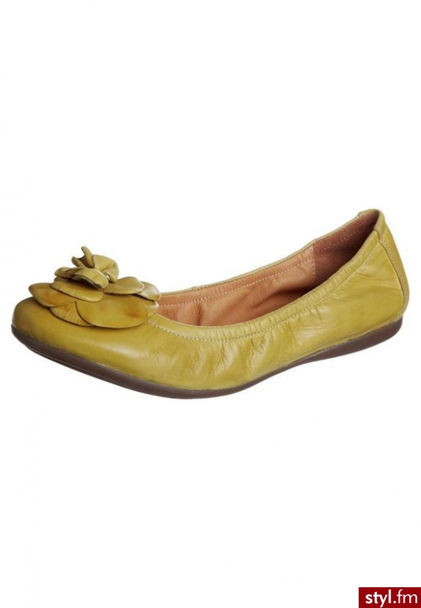 Zign Baleriny żółty - Balerinki Buty Moda