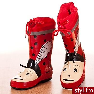 PLAYSHOES Kalosze Biedroneczka czerwony - Kalosze Buty Moda