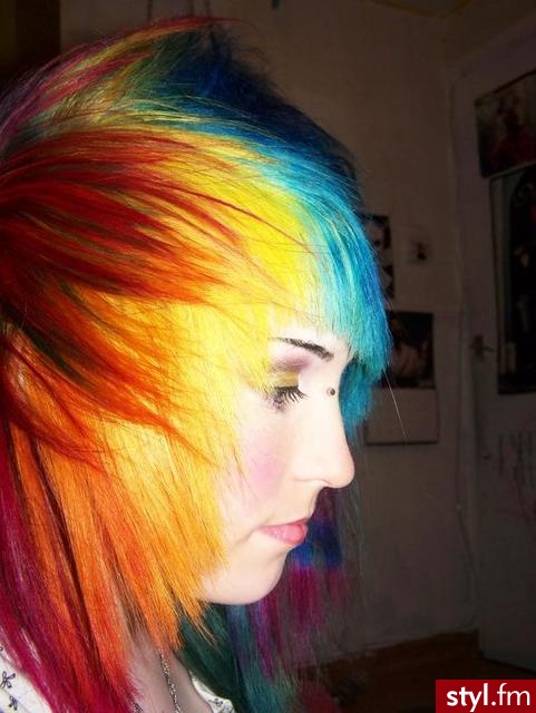 EMO Alternatywne Średnie Fryzury