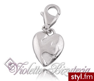 Violette Srebrna przywieszka serduszko 109 - Wisiorki Biżuteria Moda