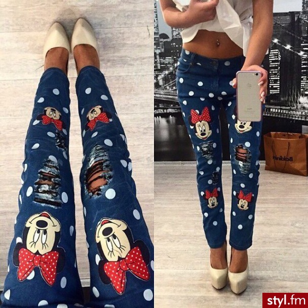 Jeansy Spodnie Moda