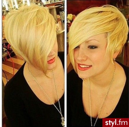 Blond Rozpuszczone Proste z grzywką Na co dzień Krótkie Fryzury