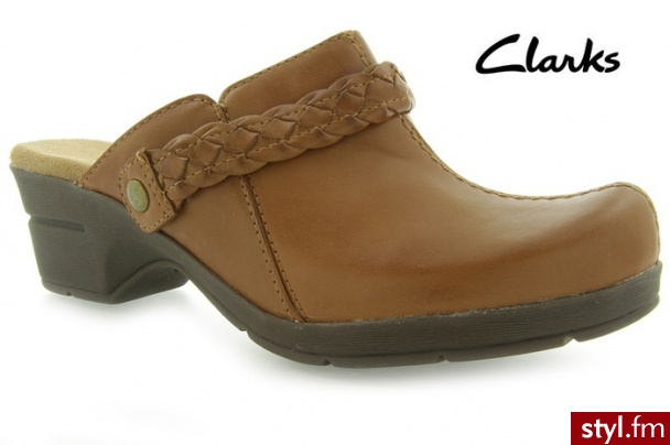 Clarks FROSTED ROSE TAN LEATHER - Klapki Buty Moda
