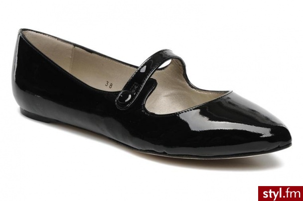 Georgia Rose BALERINKI SABRINA CORREA CFT BY 65341Vernis Negro - Balerinki Buty Moda