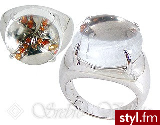 Violette Srebrny pierścionek - sygnet S2313 - Pierścionki Biżuteria Moda