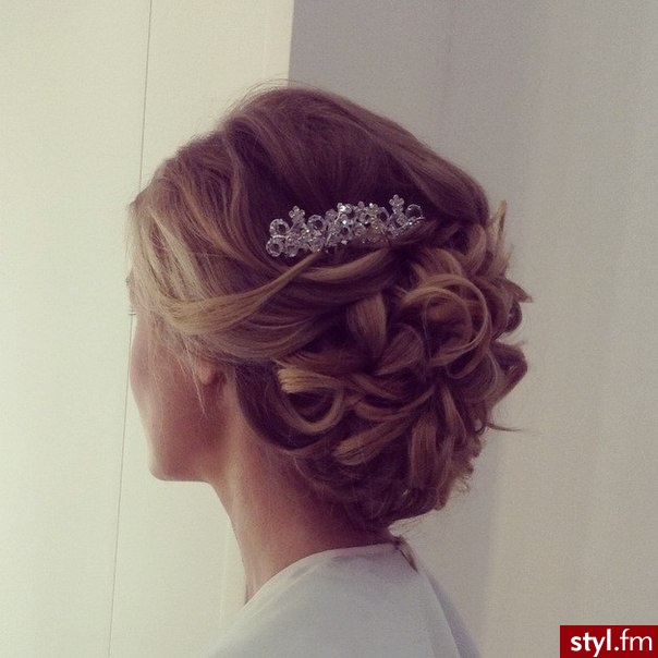 Blond Upięcie Kręcone Ślubne Długie Fryzury