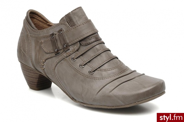 Mustang shoes PÓŁBUTY I BOTKI G2 TOILE W BY (Beżowy) - Botki Buty Moda