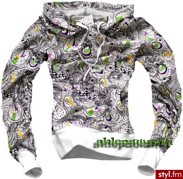 bluza we wzorki - Pozostałe Ciuchy Moda