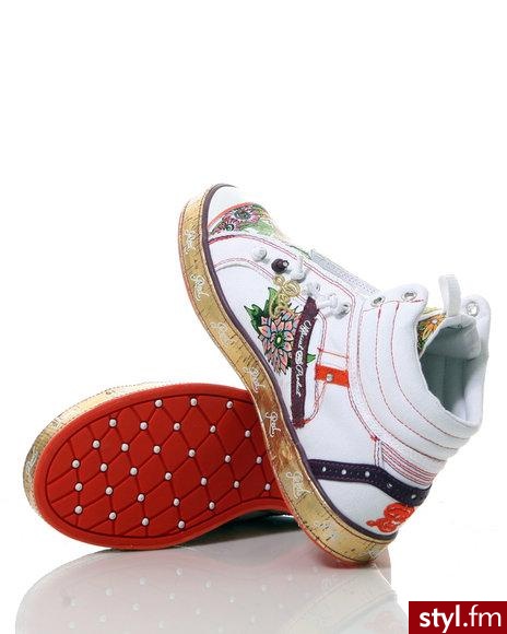 Ecko Red Floral Printed Bungee Knot Mid - Pozostałe Buty Moda