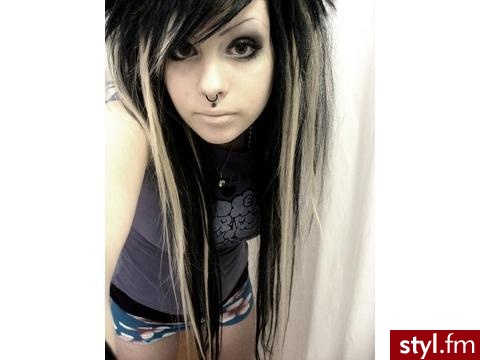 EMO Alternatywne Średnie Fryzury