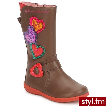 Agatha Ruiz De La Prada Buty Dziecko  Cazoleta Cora Boo Brown - Kozaki Buty Moda