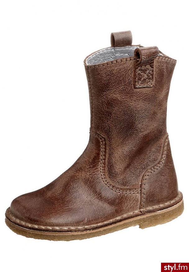 Pinocchio Kozaki  brązowy - Kozaki Buty Moda