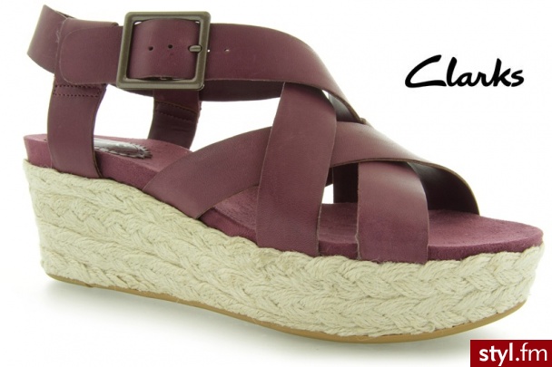 Clarks Onslow Daisy Magenta Leather - Koturny Buty Moda