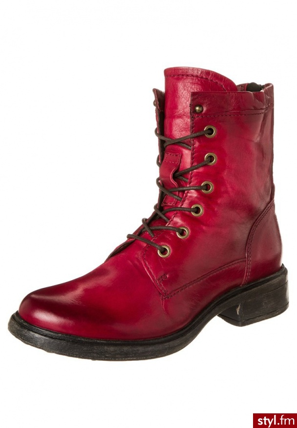MJUS Botki sznurowane czerwony (605207-3012) - Botki Buty Moda