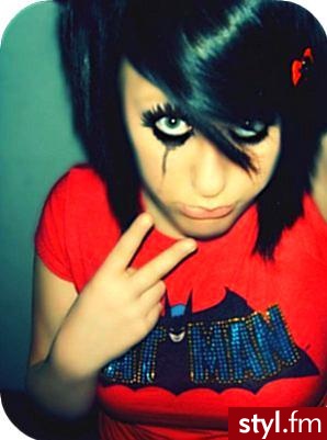 EMO Alternatywne Średnie Fryzury