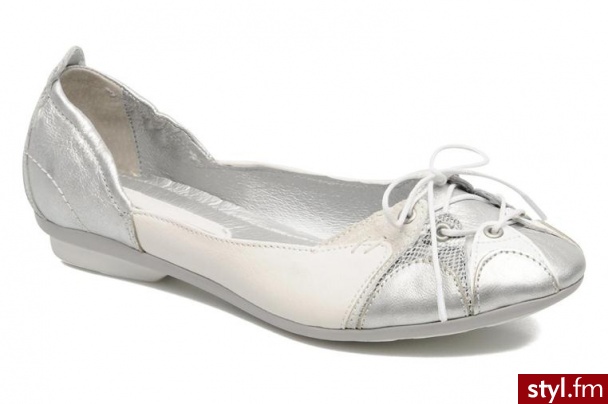Pataugas Balerinki Tapas by (Srebrny) - Balerinki Buty Moda