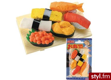 Gumki do ścierania w kształcie sushi. Cena: $7.99 - Gadżety Inne Moda