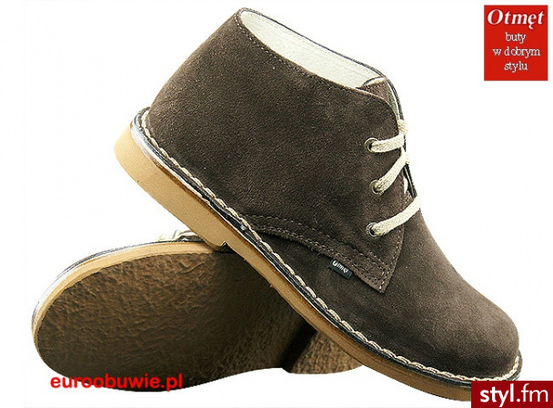 OTMĘT Obuwie Casual Półbuty wysokie OT-104-AP-D Brązowy - Półbuty Buty Moda