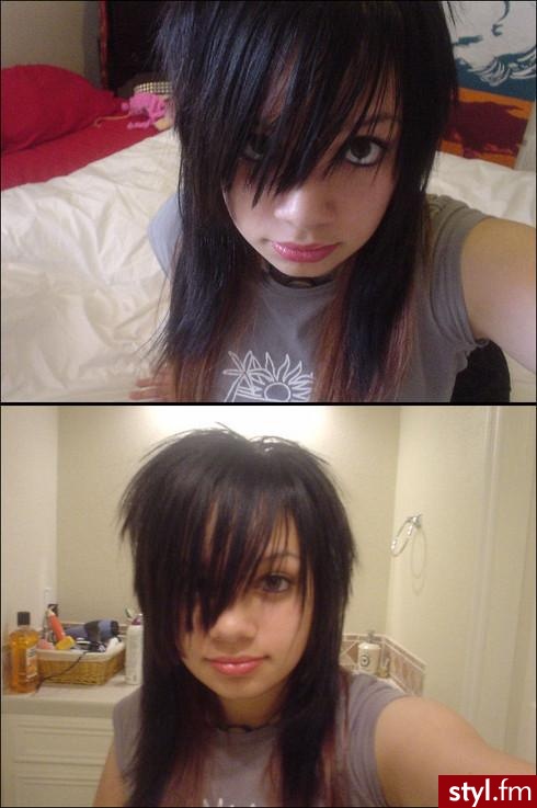 EMO Alternatywne Średnie Fryzury