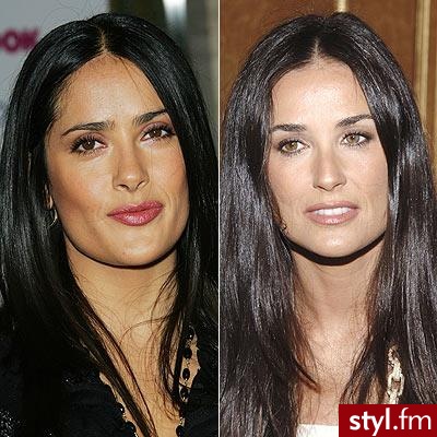 Każdy ma gdzieś swojego \'sobowtóra\' i to może wcale nie tak daleko jak się nam mogłoby zdawać.
Demi Moore i Salma Hayek - Misz-masz