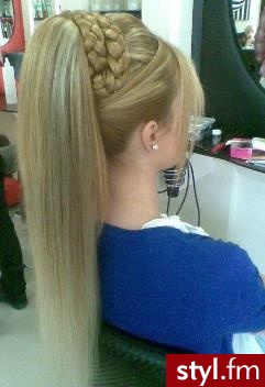 Blond Upięcie Proste Konkursowe, pokazowe Długie Fryzury
