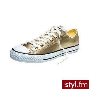 złote trampki - Pozostałe Buty Moda