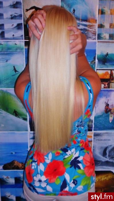 Blond Rozpuszczone Proste Na co dzień Długie Fryzury