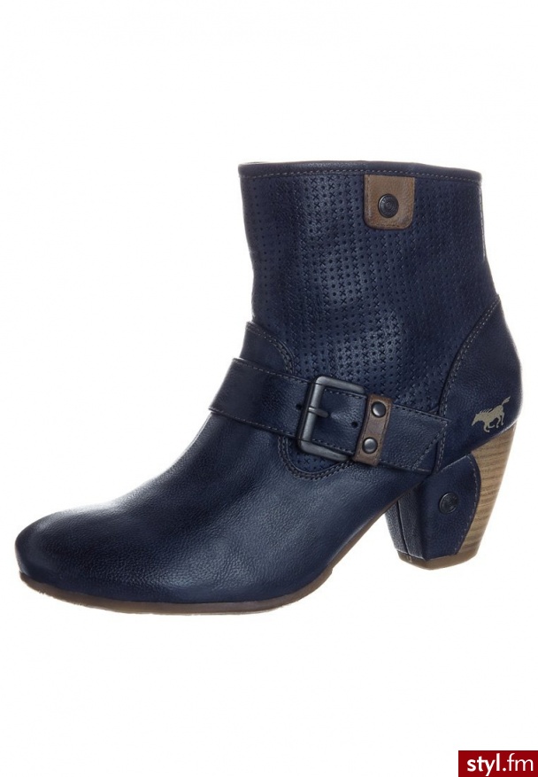 Mustang Botki niebieski - Botki Buty Moda