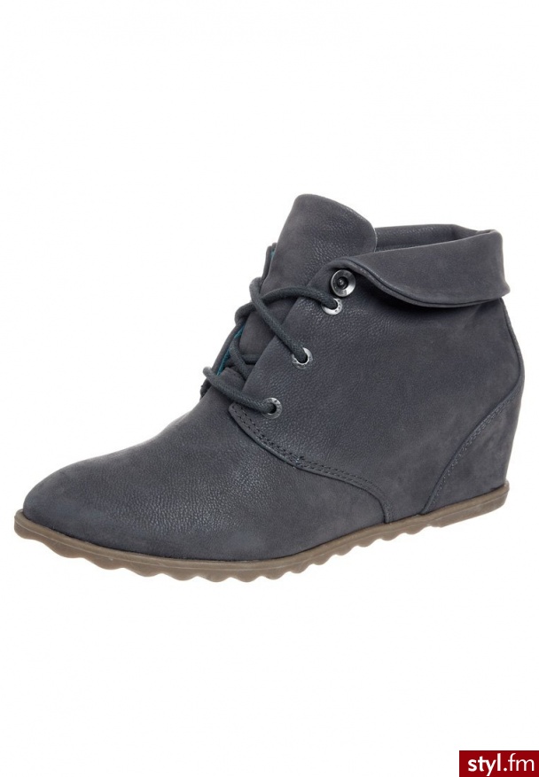 Blowfish SUBLIME Botki na koturnie szary (BF3315) - Botki Buty Moda