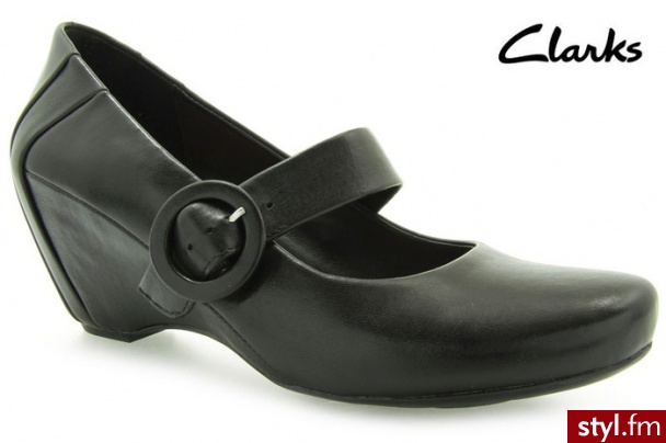 Clarks CAPRICORN BLUE BLACK LEATHER - Koturny Buty Moda