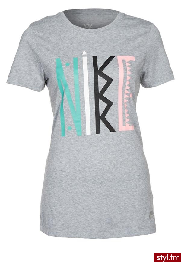 Nike Sportswear ZORB Tshirt z nadrukiem szary - Bluzki Ciuchy Moda