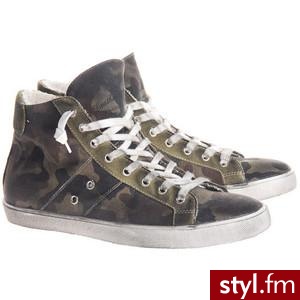 Leather Crown Sneakers Army White - Polyvore. Pobrano ze strony: http://www.polyvore.com/cgi/thing?id=30292366&.locale=pl - Pozostałe Buty Moda
