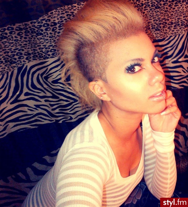Blond Irokez damski Proste Na co dzień Krótkie Fryzury