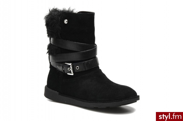 Guess PÓŁBUTY I BOTKI WAGNER 2 BY (Czarny) - Botki Buty Moda
