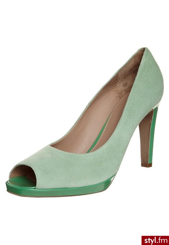 Maripé Szpilki Peep Toe zielony - Szpilki Buty Moda