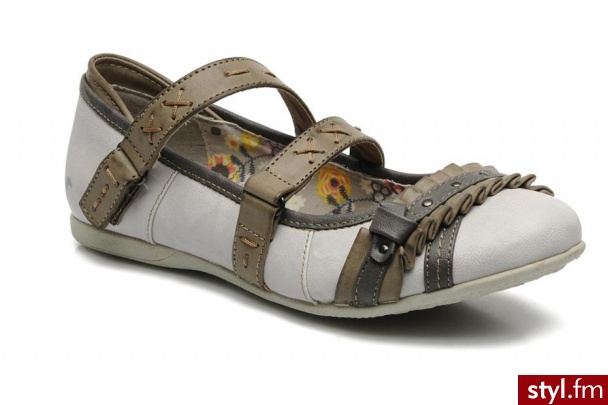 Mustang shoes Balerinki Mina by (Szary) - Balerinki Buty Moda