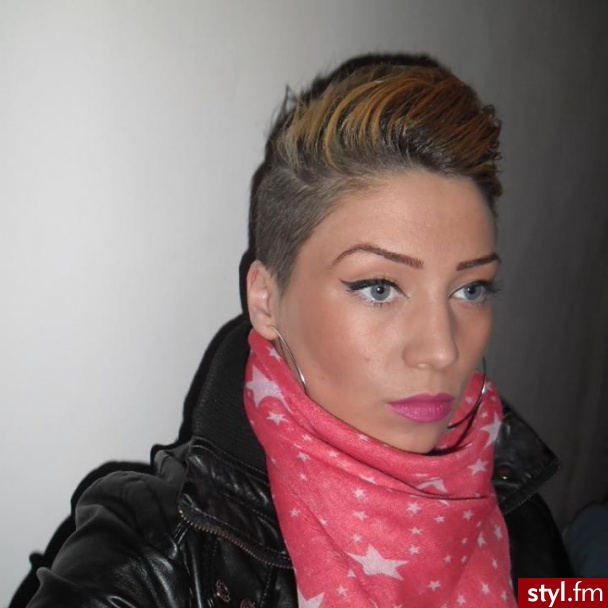 Blond Irokez damski Proste Na co dzień Krótkie Fryzury