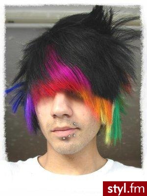 rainbow alternative - Punk Rock Alternatywne Średnie Fryzury