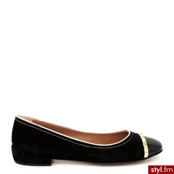 Venezia BALERINY 1613F Z+V NER - Balerinki Buty Moda