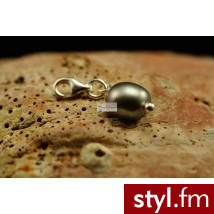 Pearl Line zawieszka Charms z grafitowej perły typu Corn - Wisiorki Biżuteria Moda