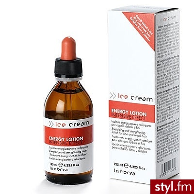 Inebrya Ice Cream Intensive Effect Energy Lotion, stymulujący skórę głowy płyn przeciw wypadaniu włosów, 125 ml - Emu Buty Moda