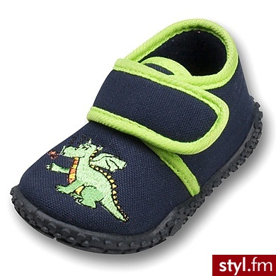 PLAYSHOES Buty domowe z wzorem smoka różnokolorowy - Pozostałe Buty Moda