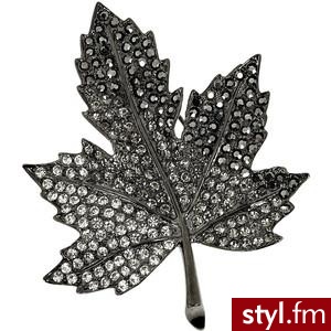Kenneth Jay Lane Swarovski crystal-embellished leaf brooch - Polyvore. Pobrano ze strony: http://www.polyvore.com/cgi/thing?id=23984909 - Pozostałe Dodatki Moda