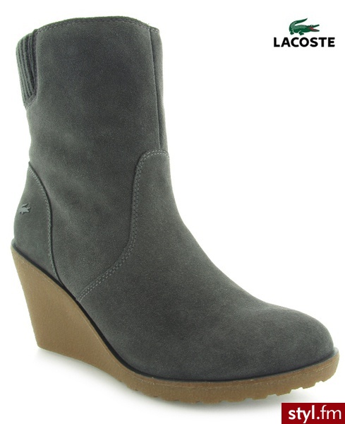 Lacoste LAZARET GREY SUEDE - Koturny Buty Moda