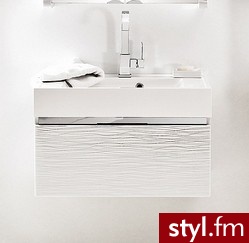 Antado FSM szafka podumywalkowa 33,5x40x50 biała w srebrne paski FSM-342/4-47/43 - Paski Dodatki Moda