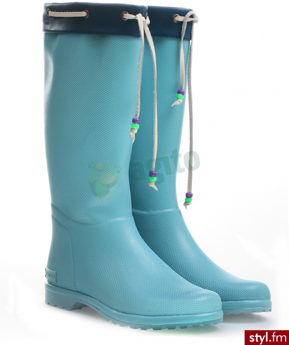 NOVESTA Kalosze selma niebieskie 647715 - Kalosze Buty Moda