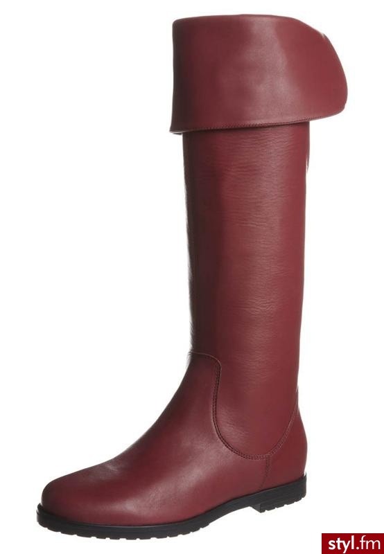 Taupage Kozaki  czerwony - Kozaki Buty Moda